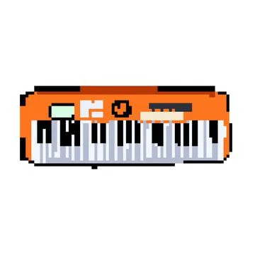 Envelope synthesizer pixel art vector illustration Stock Illustration