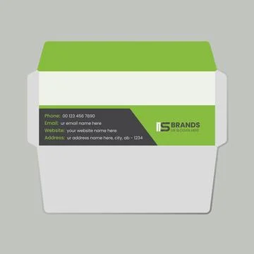 Envelope template design Stock Illustration