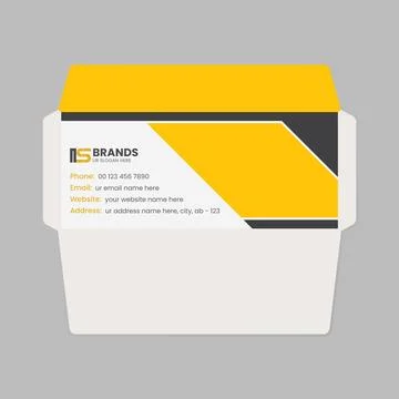 Envelope template design Stock Illustration