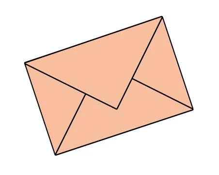 Envelope template sketch. illustration isolated on white background. Stock Illustration