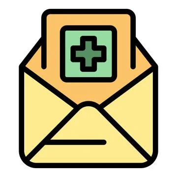 Envelope test positive icon vector flat Stock Illustration