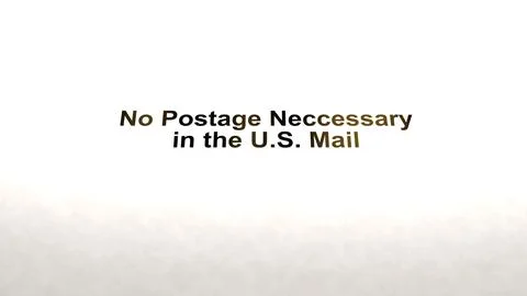 Envelope Text Series 2 -No Postage Neccessary in the US Mail Text 10 Illustrazione stock
