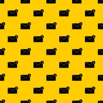 Envelope with three messages pattern Stock Illustration