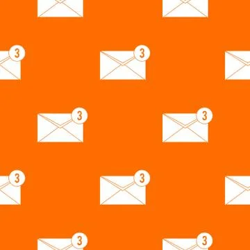 Envelope with three messages pattern seamless Stock Illustration