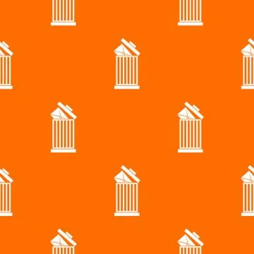 Envelope in trash bin pattern seamless Stock Illustration