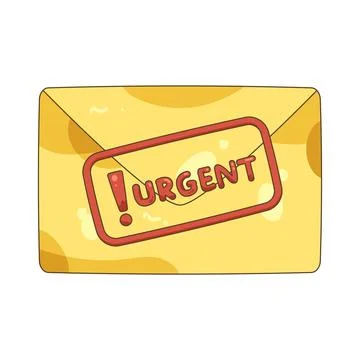 Envelope with urgent stamp Illustrazione stock