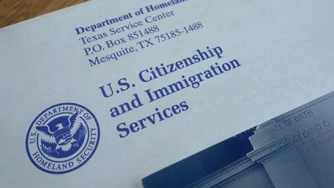 Envelope from USCIS Stock Footage 92641846