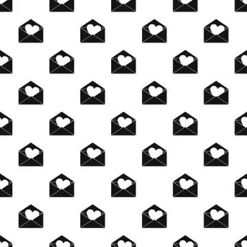 Envelope with Valentine heart pattern vector Stock Illustration