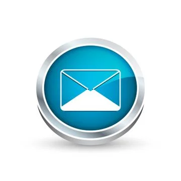 Envelope vector icon, button Stock Illustration