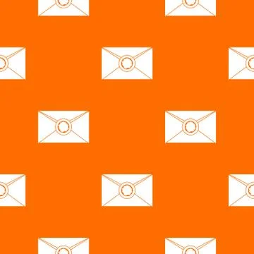 Envelope with wax seal pattern seamless Stock Illustration