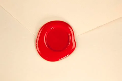 Envelope with wax-seal Stock Photos