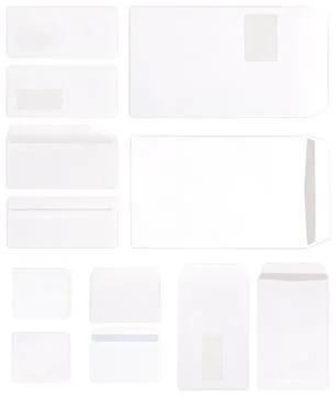 Envelope on white Stock Photos