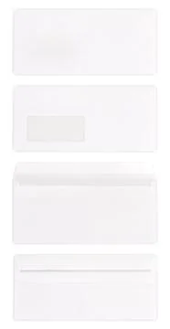 Envelope on white Stock Photos