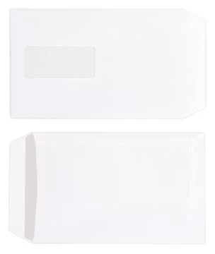 Envelope on white Stock Photos