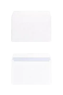Envelope on white Stock Photos