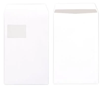 Envelope on white Stock Photos