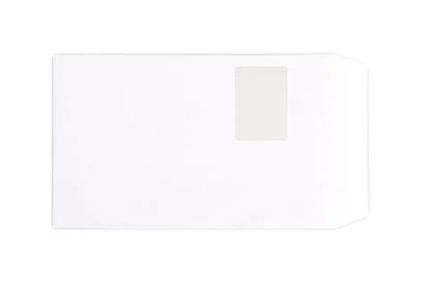 Envelope on white Stock Photos