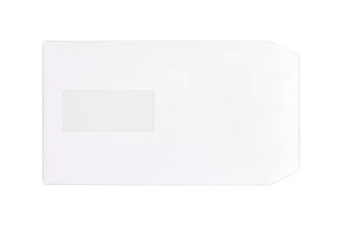 Envelope on white Stock Photos