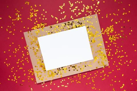 Envelope with white sheet of paper for message to loved one with tittle spark Stock Photos