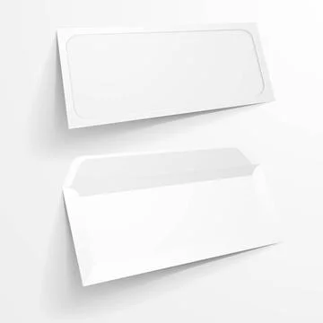  Envelope Window detailed illustration of a blank envelope with large wind... Stock Photos
