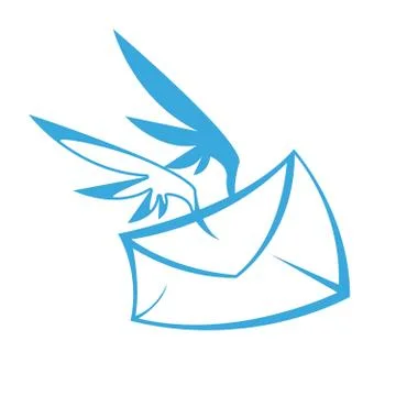 Envelope with wings - delivery of letters Stock Illustration