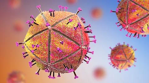 Enveloped Human Immunodeficiency Virus causing immunodeficiency syndrome Stock Illustration
