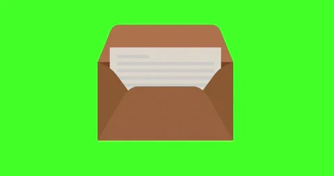 Enveloper rustic animation green screen Stock Footage 318940081