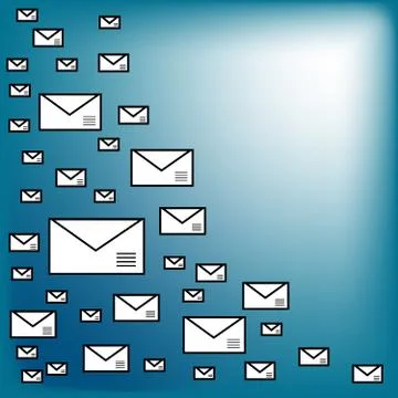 Envelopes abstract background Stock-Illustration