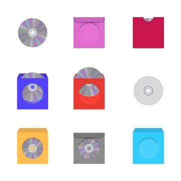 Envelopes for CD with window, vector illustration. Stockillustratie