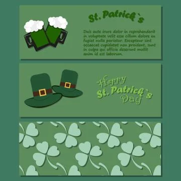 Envelopes, invitations for a St. Patrick s day Stock Illustration
