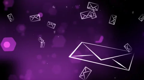 Envelopes in Purple Tone Stock Footage 916910
