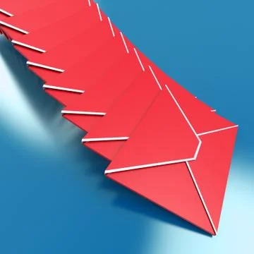 Envelopes shows mailing technology worldwide inbox folder 스톡 일러스트