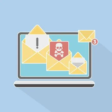 Envelopes with skull. Stock Illustration