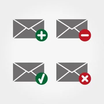 Envelopes web icons. Stock Illustration