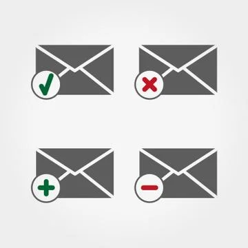 Envelopes web icons Stock Illustration