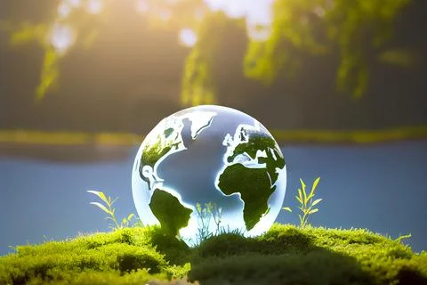 Envinronmental technology background save clean planet infographic background Stock Illustration