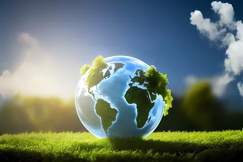 Envinronmental technology background save clean planet infographic background Stock Illustration