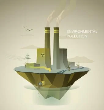 Enviromental polution Stock Illustration
