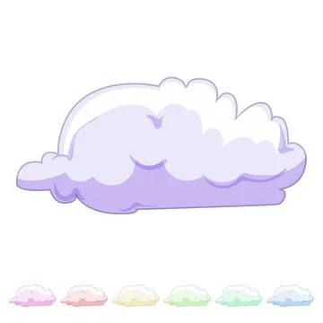 Environment cloud cartoon vector graphic Stock Illustration