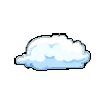 Environment cloud pixel art vector illustration Stock Illustration