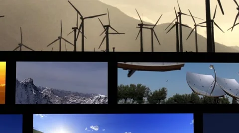 Environment Collage with clean energy 스톡 동영상 51665024
