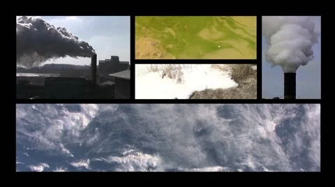 Environment collage with pollution Stock Footage 51664947