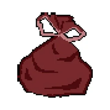 Environment compostable trash bag pixel art vector illustration Stock Illustration