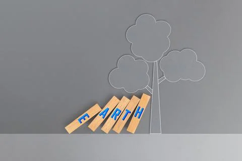 Environment Concept, Trees support the earth. Stock-Fotos