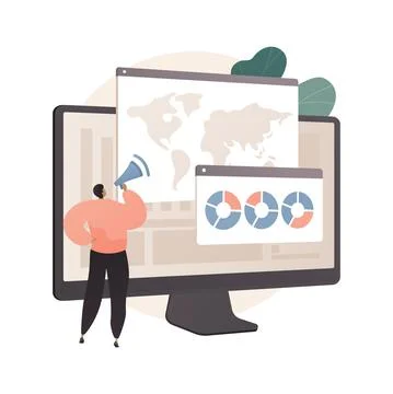 Environment data analytics abstract concept vector illustration. Stock Illustration