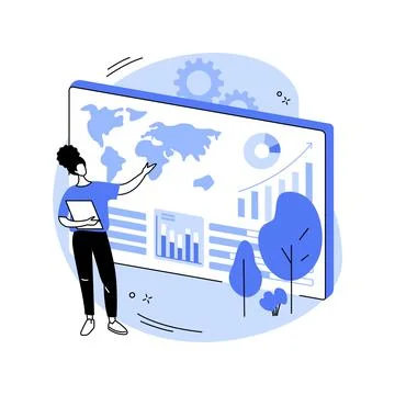 Environment data analytics abstract concept vector illustration. Stock Illustration