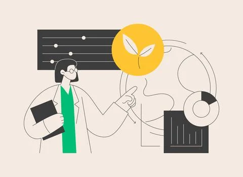 Environment data analytics abstract concept vector illustration. Stock Illustration