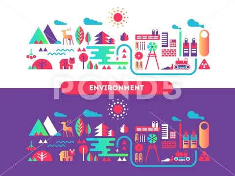 Environment design flat concept Stock-Illustration