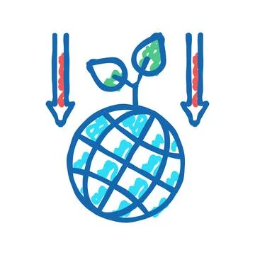 Environment deterioration icon doodle illustration sign Stock Illustration