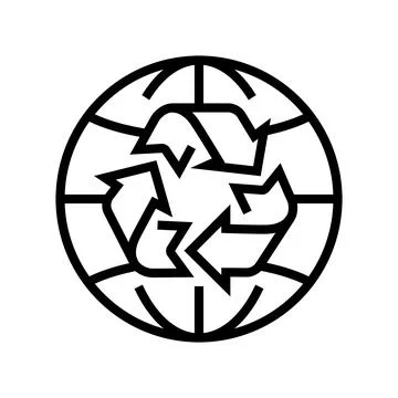 Environment ecosystem line icon vector illustration Stock Illustration